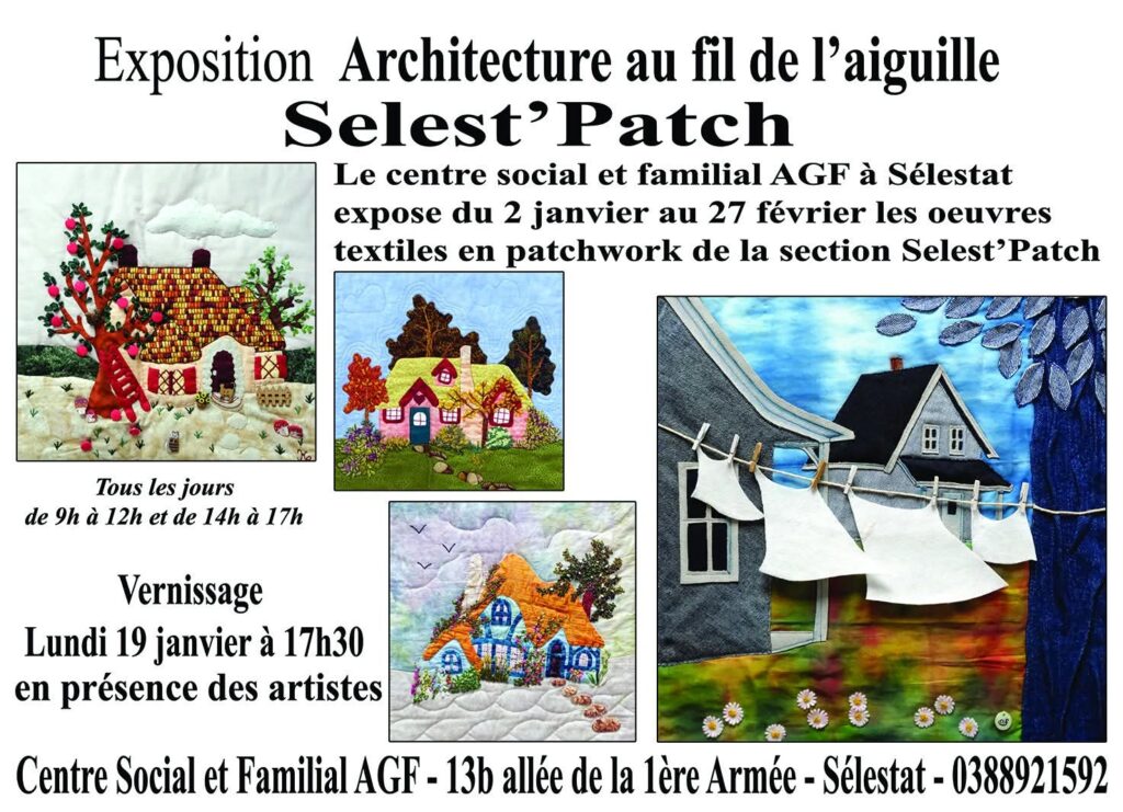 « Architecture au fil de l&rsquo;aiguille » Sélest&rsquo;Patch, CSF AGF, Sélestat, du 02/01 au 27/02/26